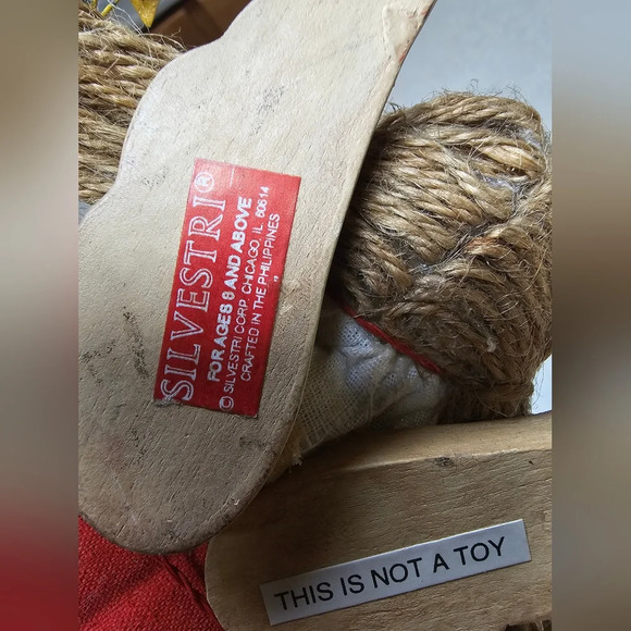 Vintage Silvestri Handcrafted Angel on Crescent Moon Tree Topper Christmas - Picture 5 of 8